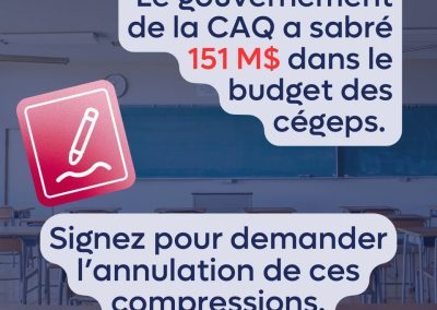 Compressions budgétaires : le Parti Québécois appuie une pétition