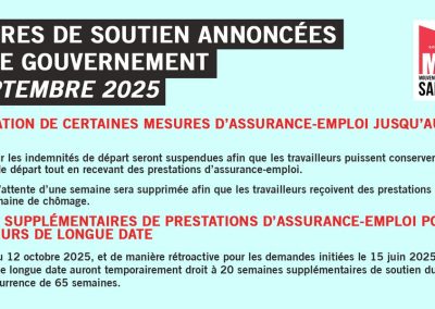 Assurance-Emploi : mesures insuffisantes d’Ottawa