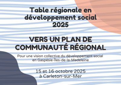 Bâtir l’avenir social de notre région