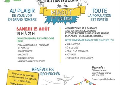Cap-Chat se rassemble pour les premières Grandes retrouvailles de la MIAOÛT